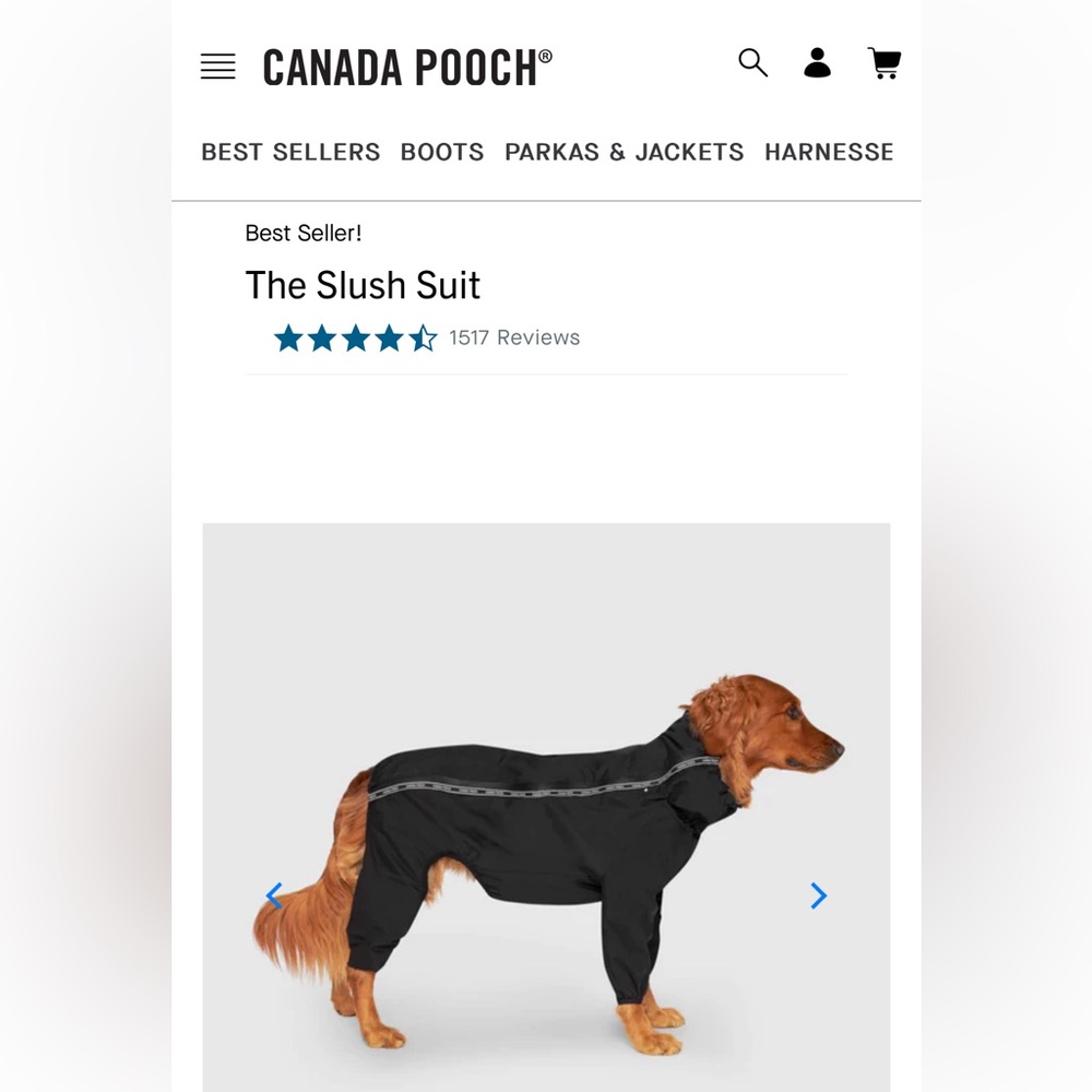 Canada pooch slush suit size 16